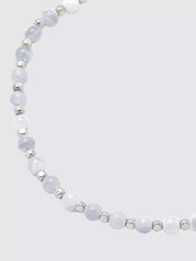 Amelia Bracelet Silver Plated-  Blue Lace Agate