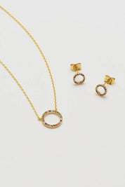 Rainbow Circle Necklace