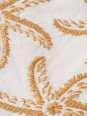 Embroidered midi skirt