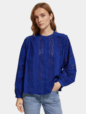 Shirt with Broderie Anglaise