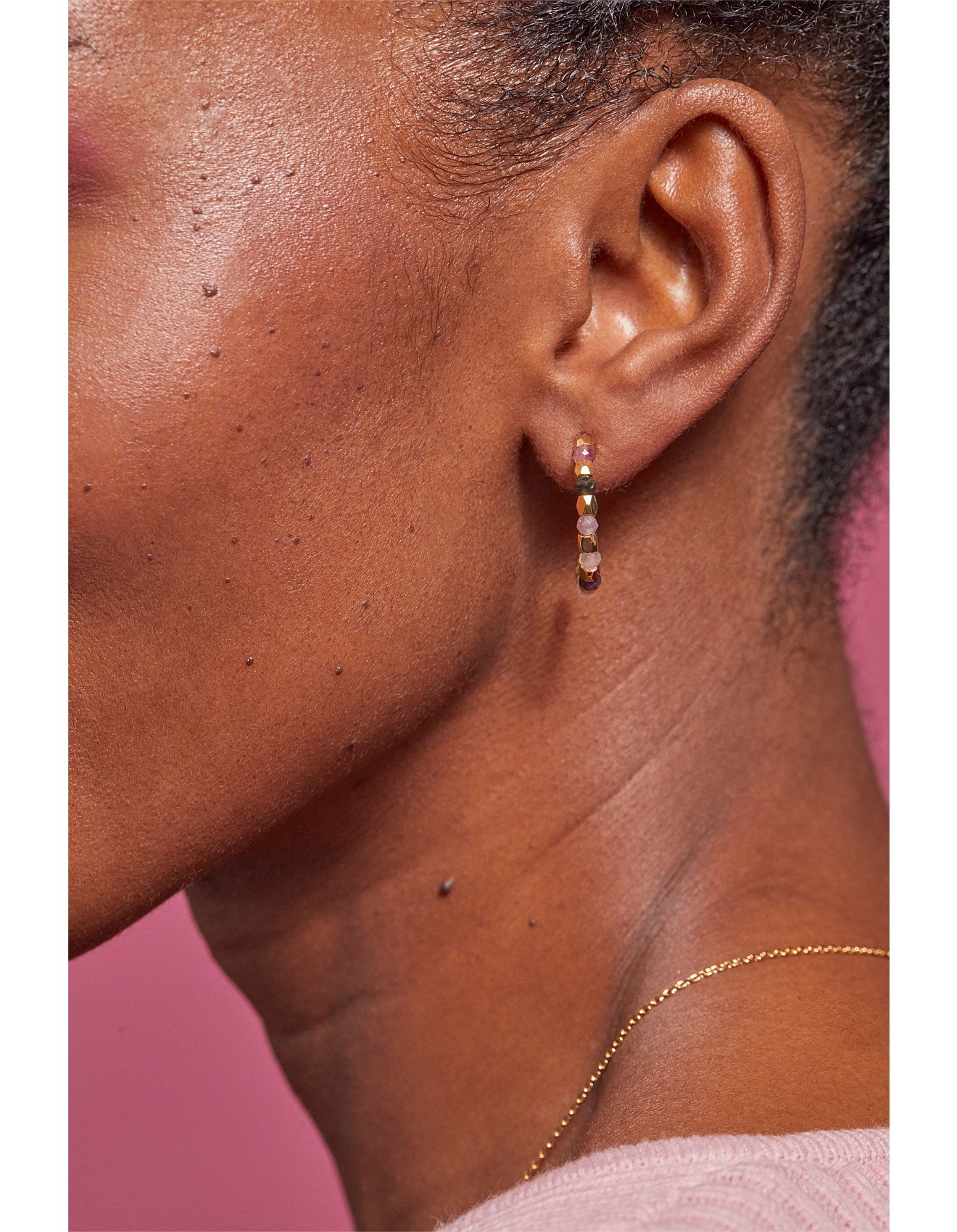 Coco & Tourmaline Hoop Earrings