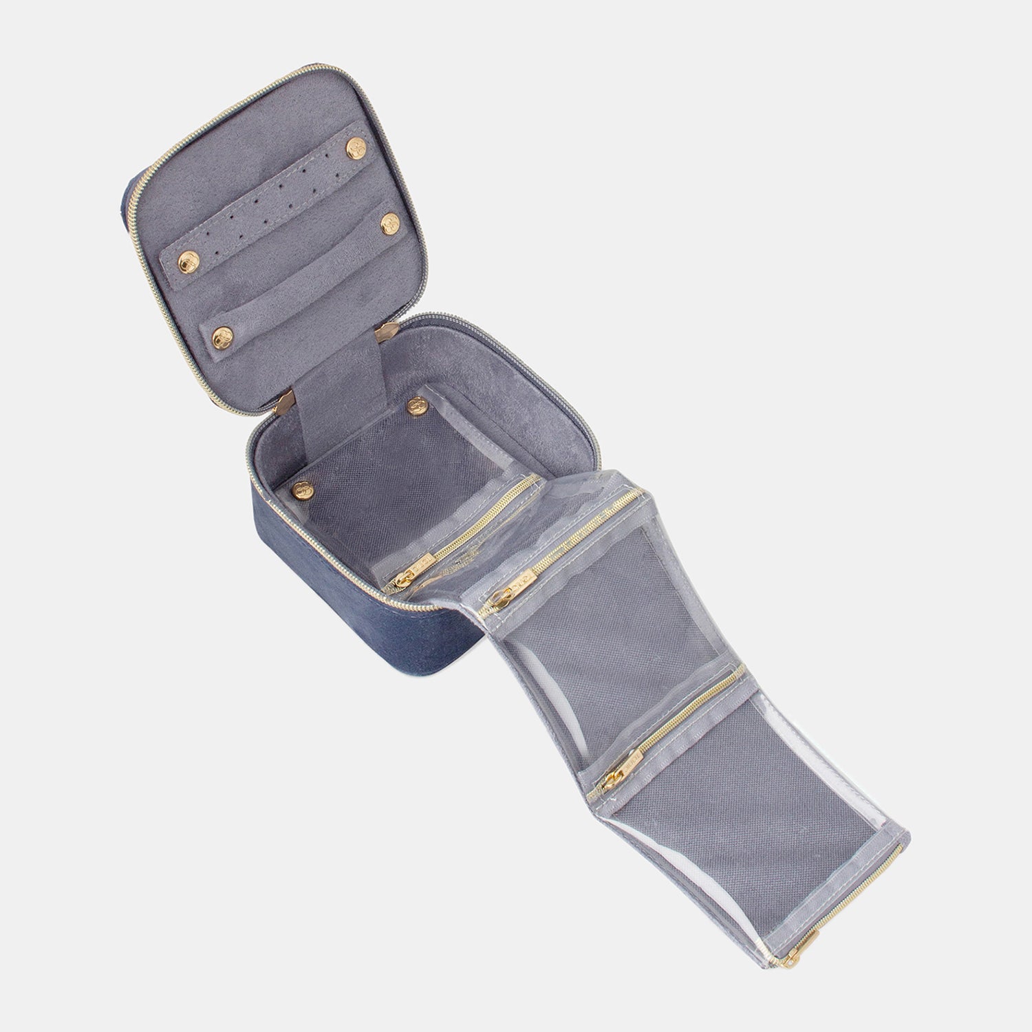 Luxe Velvet Jewellery Cube- Storm