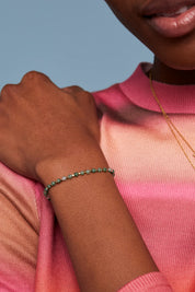 Amelia Bracelet Gold Plated - Green Quartz