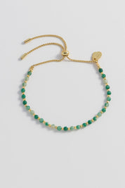 Amelia Bracelet Gold Plated - Green Quartz