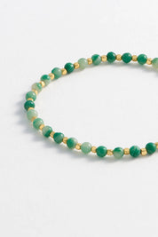 Amelia Bracelet Gold Plated - Green Quartz