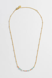 Mini Mixed Beaded Chain Necklace