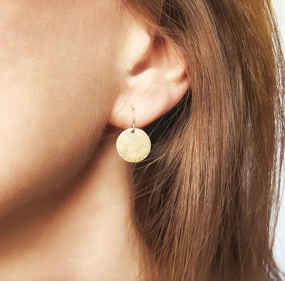 Hammered Disc Earrings