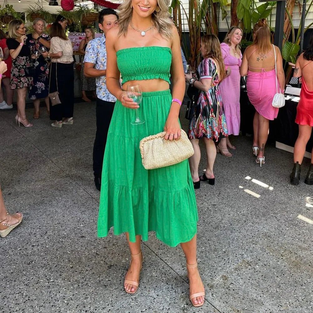 Amalia Pleated Woven Clutch