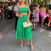 Amalia Pleated Woven Clutch