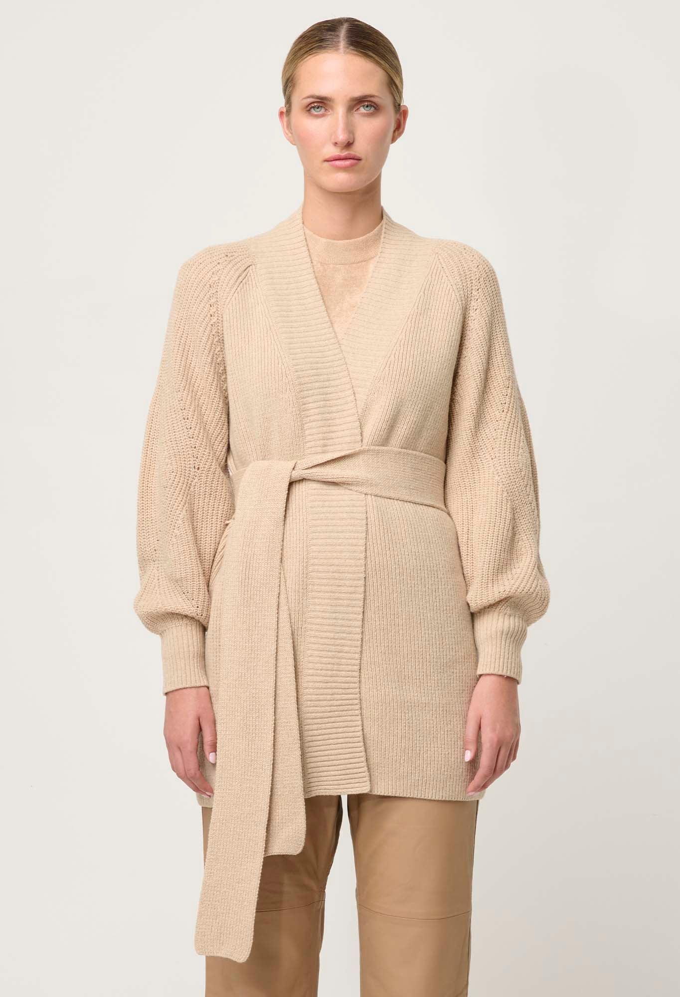 Isolda Merino Wool Wrap Cardigan