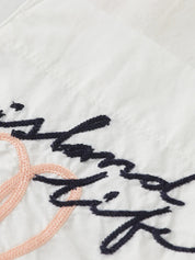 Embroidered poplin shirt