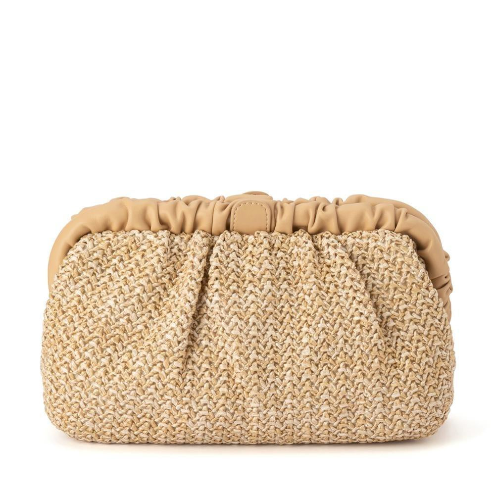 Amalia Pleated Woven Clutch