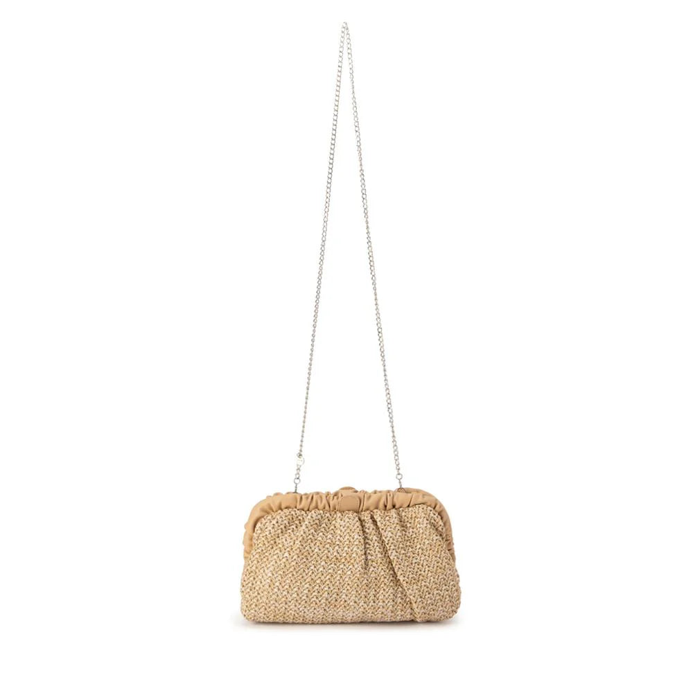 Amalia Pleated Woven Clutch