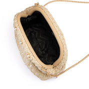 Kaia Studded Woven Clutch