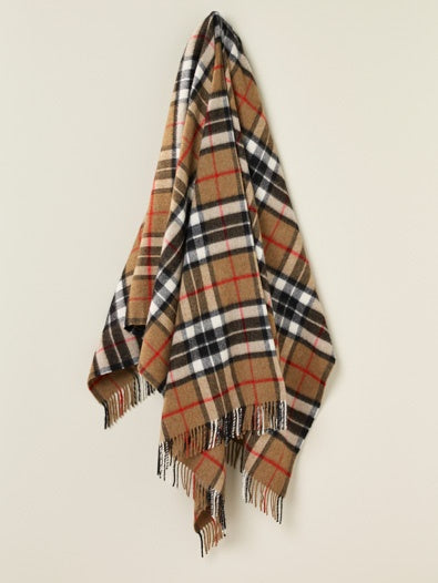 Bronte Tartan Throw- Camel Thompson