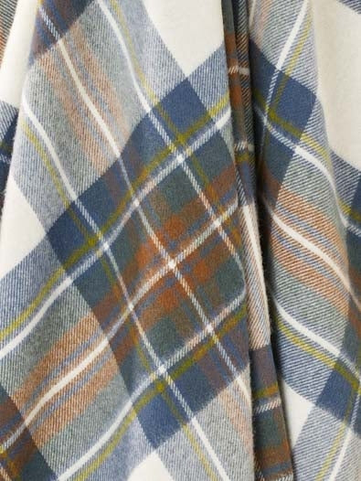 Bronte Tartan Throw-Muted Blue Stewart