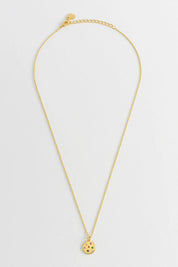 Mix CZ Coin Necklace- Gold Plated