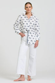 Elodie Girlfriend Shirt- Navy Pony Prance