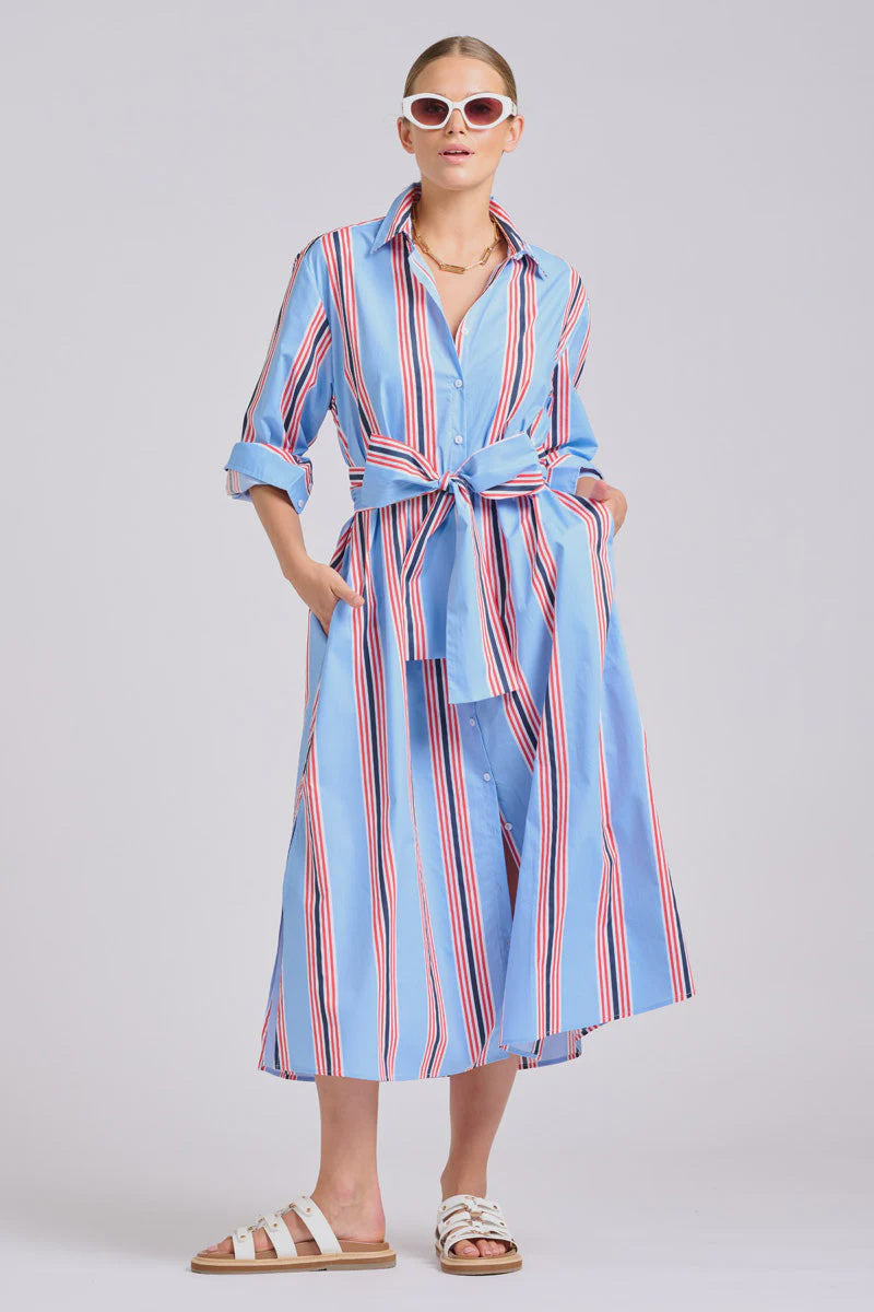 The Luna Dress - Nautical Stripe