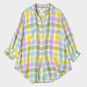 Hut Linen Shirt- Summer Days Plaid