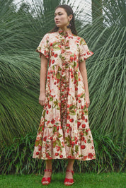 Frillaxed Dress- Cherry