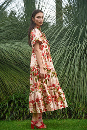 Frillaxed Dress- Cherry