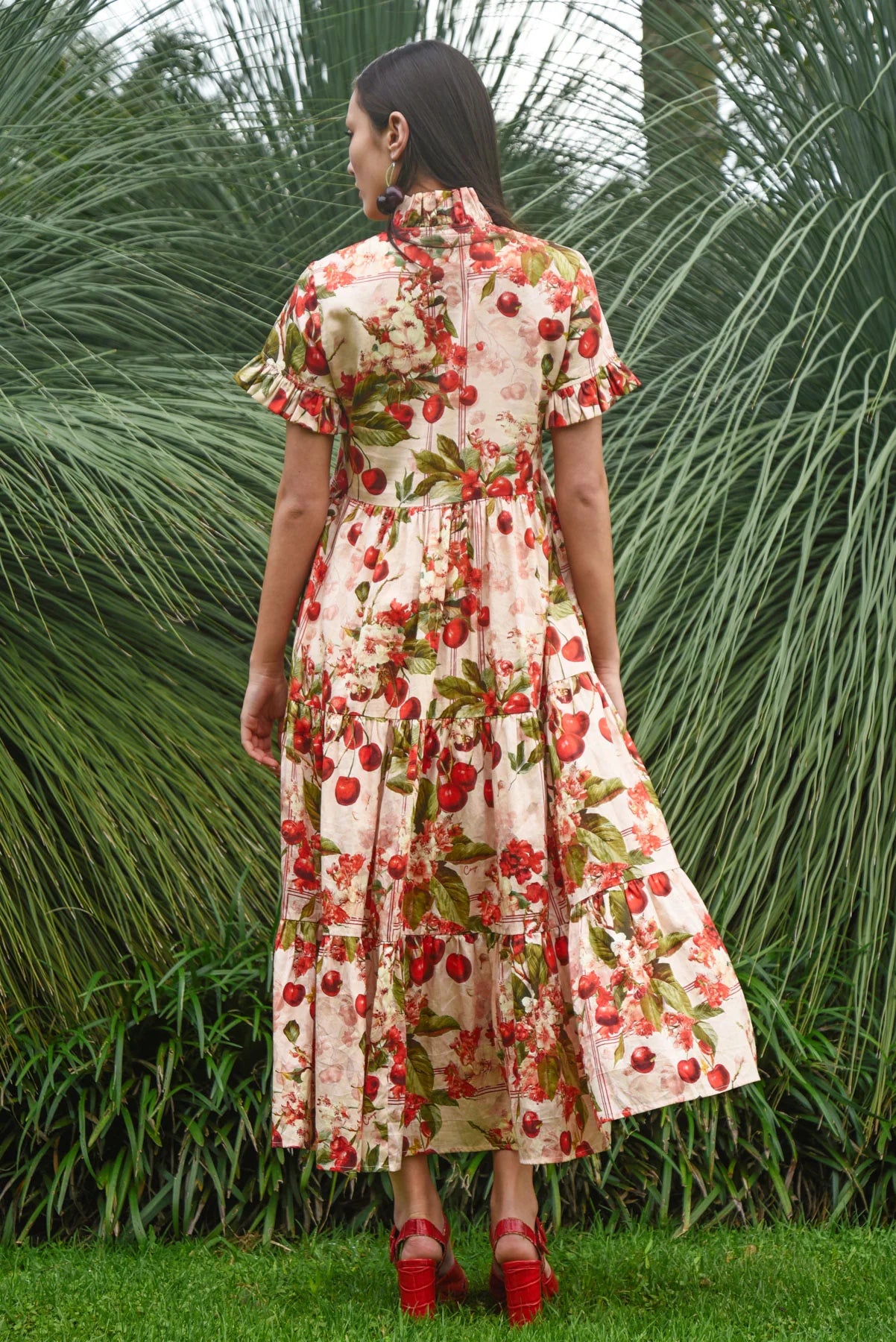 Frillaxed Dress- Cherry