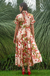 Frillaxed Dress- Cherry