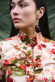 Frillaxed Dress- Cherry