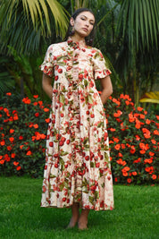 Frillaxed Dress- Cherry