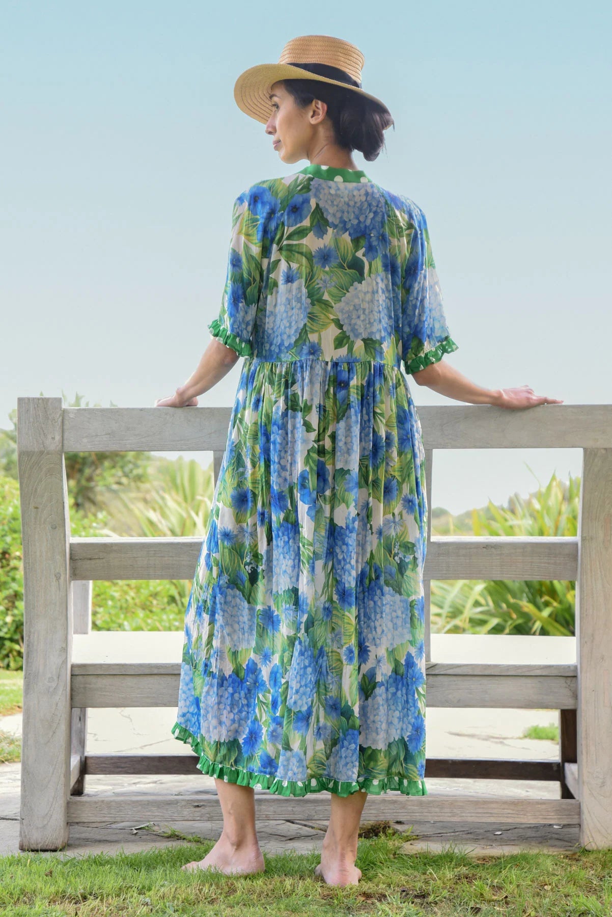 Don't Make Waves Dress - Hydrangea