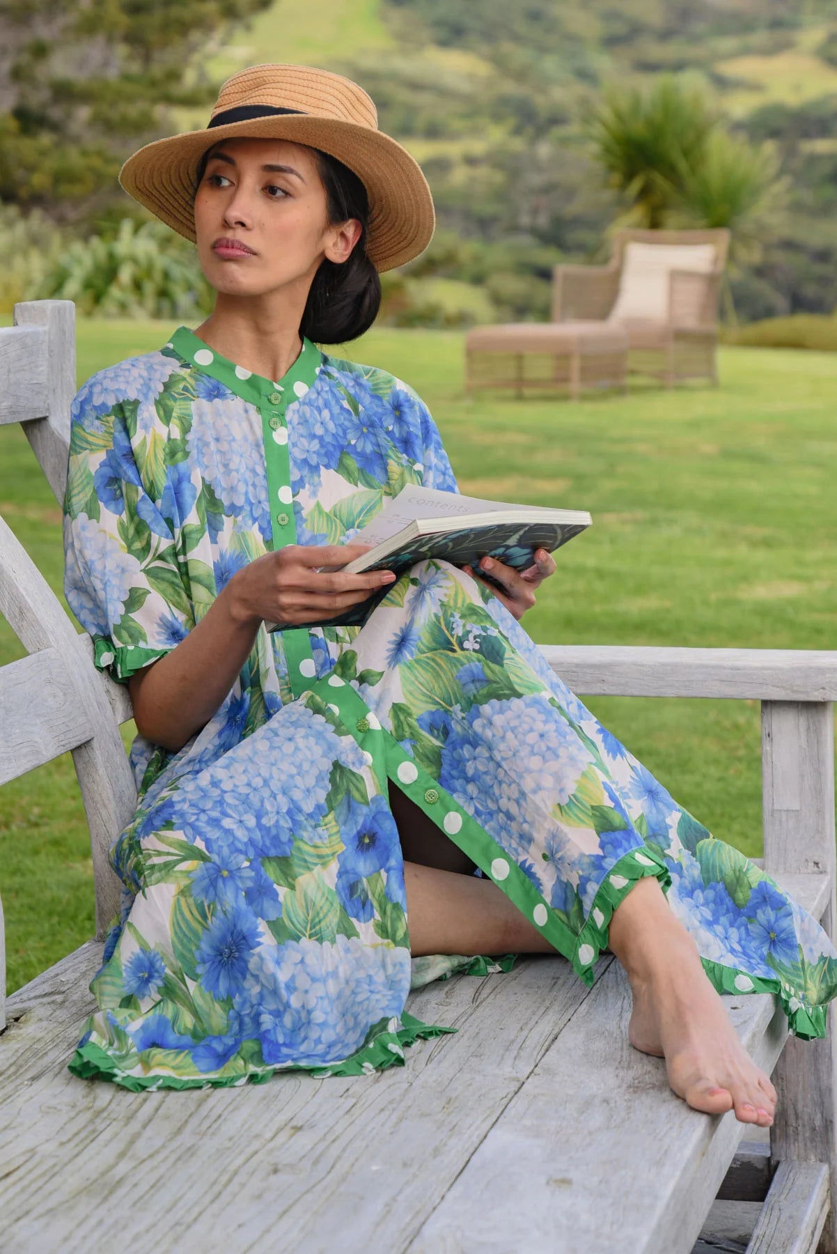 Don't Make Waves Dress - Hydrangea