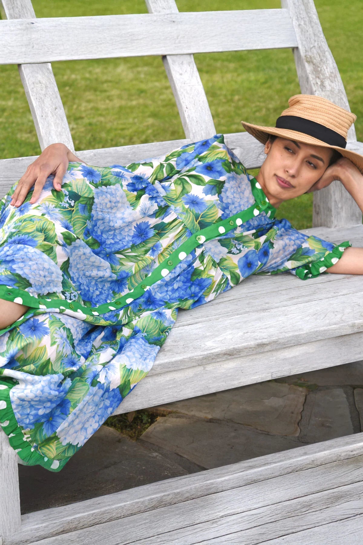Don't Make Waves Dress - Hydrangea