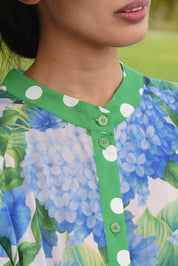 Don't Make Waves Dress - Hydrangea
