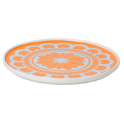 Orange & Blue Flower Plate