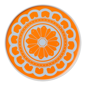 Orange & Blue Flower Plate