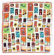 Mini Postcard Orange Silk Scarf - Presence Hamilton