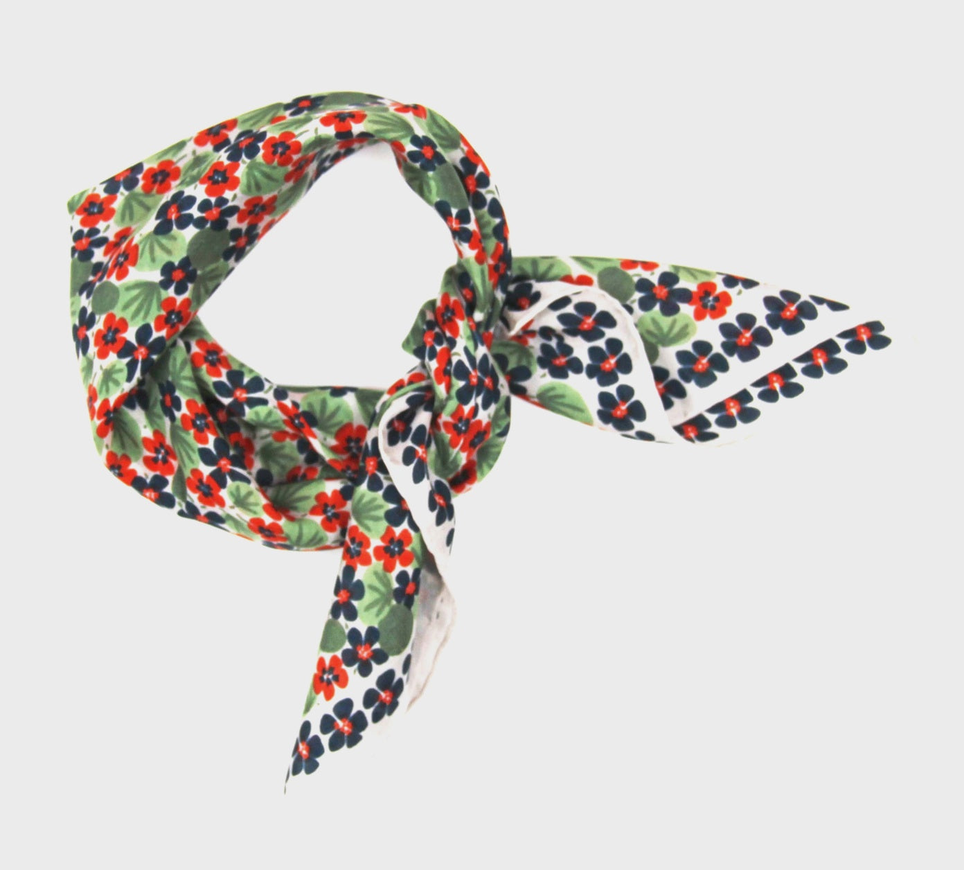 Mini Capucine Marine Silk Scarf - Presence Hamilton