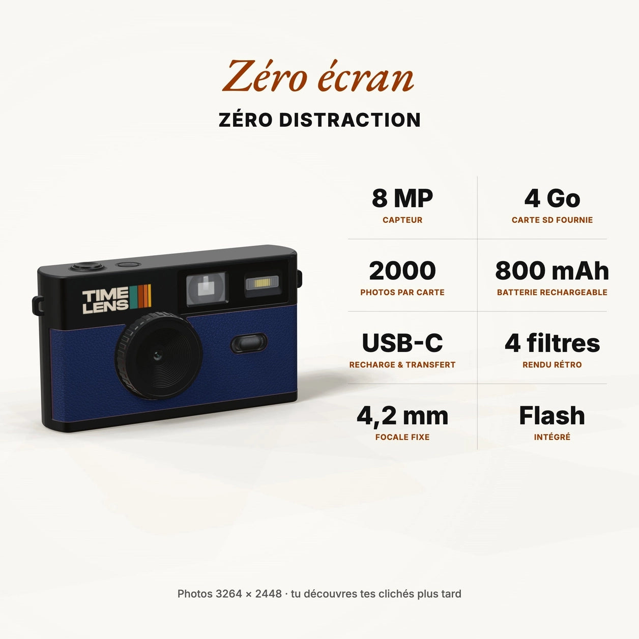 Timelens Digital Camera-Blue