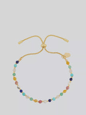 Amelia Bracelet Gold Plated- Multi Gemstone