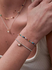 Amelia Bracelet Gold Plated- Multi Gemstone