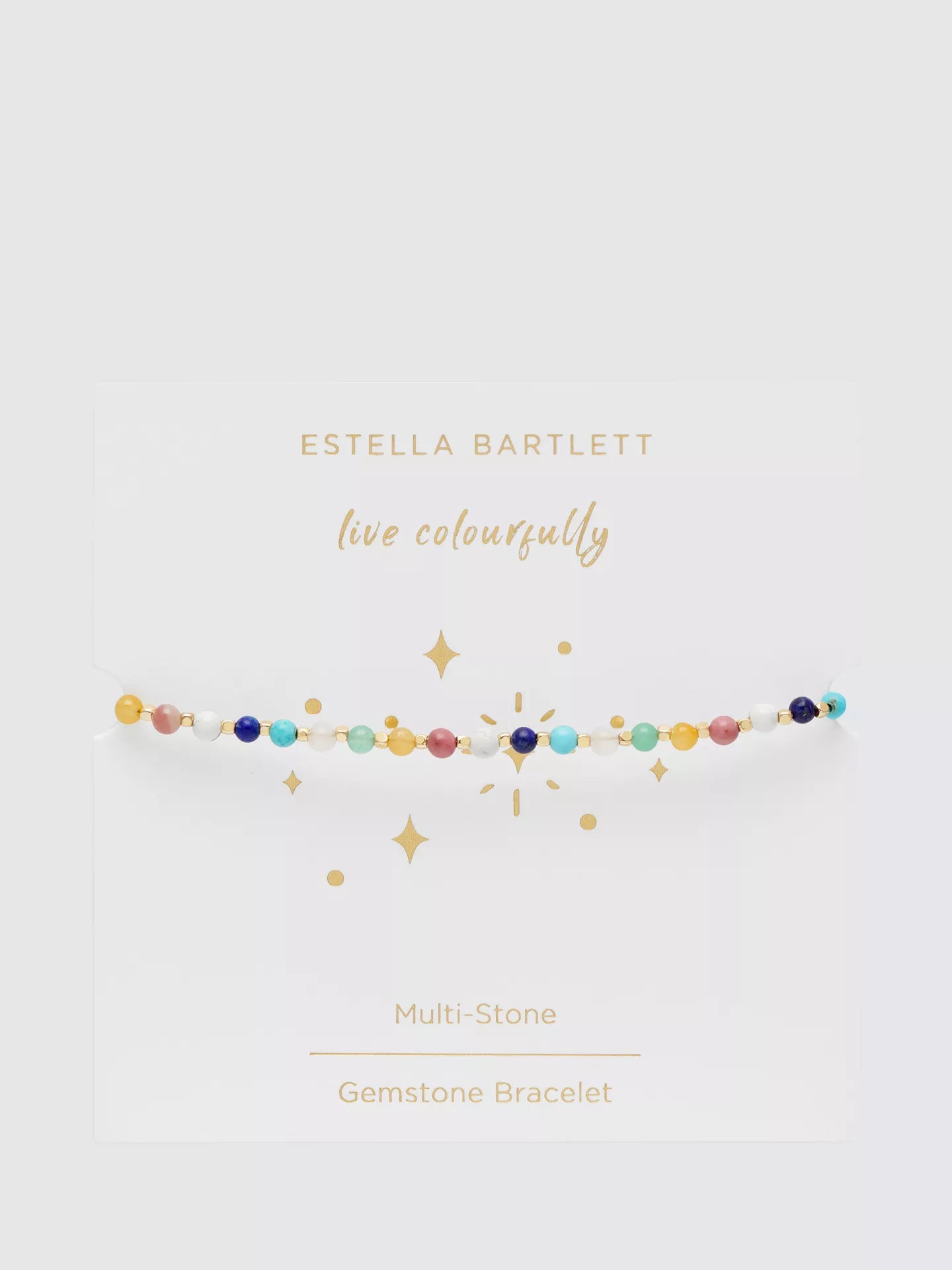Amelia Bracelet Gold Plated- Multi Gemstone