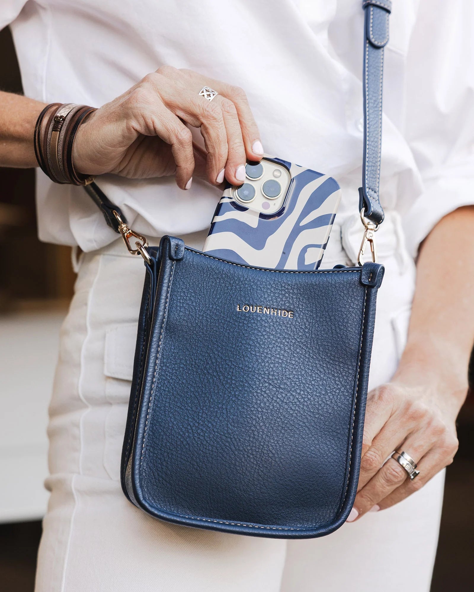 Parker Phone Crossbody Bag- Navy