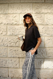 Stevie Slouchy Tee- Black