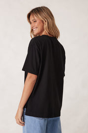 Stevie Slouchy Tee- Black