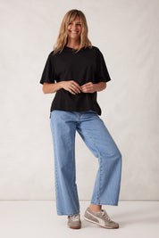 Stevie Slouchy Tee- Black