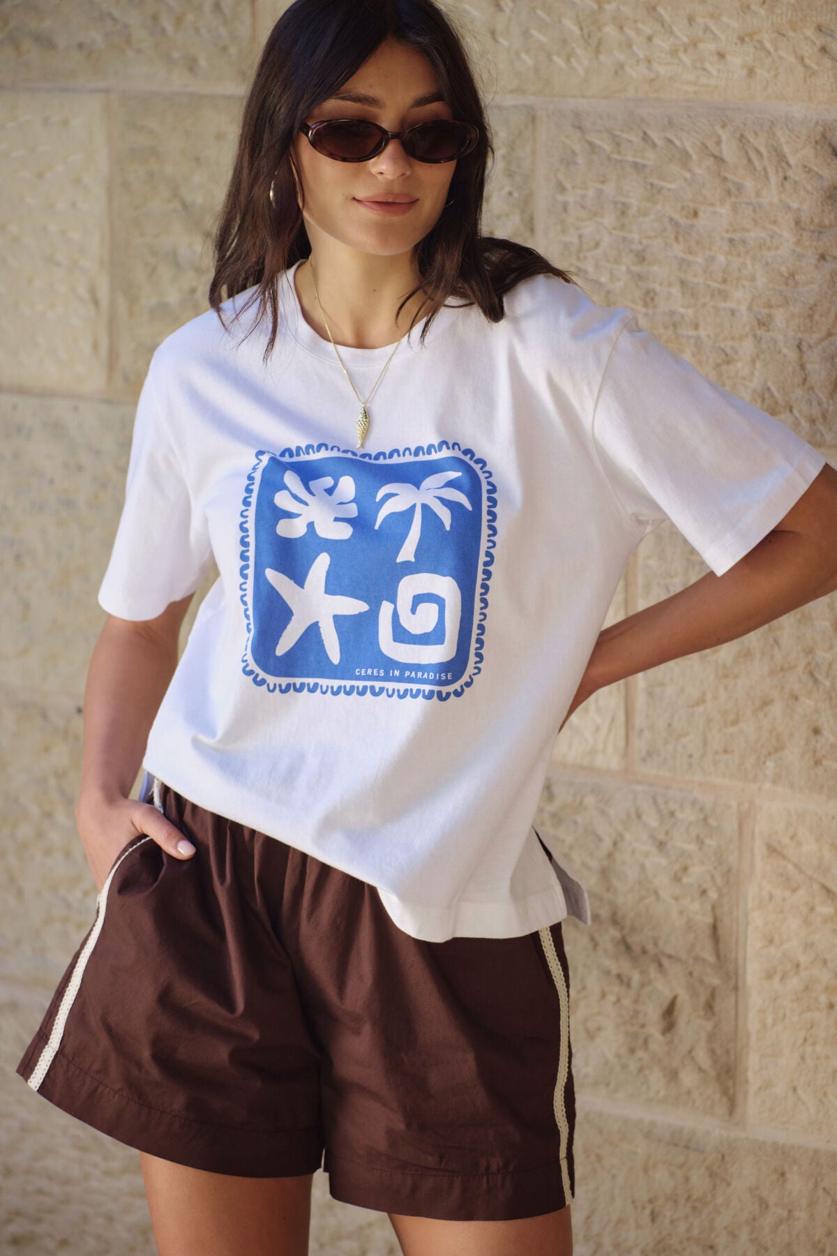 Stevie Slouchy Tee  Ceres Paradise Print