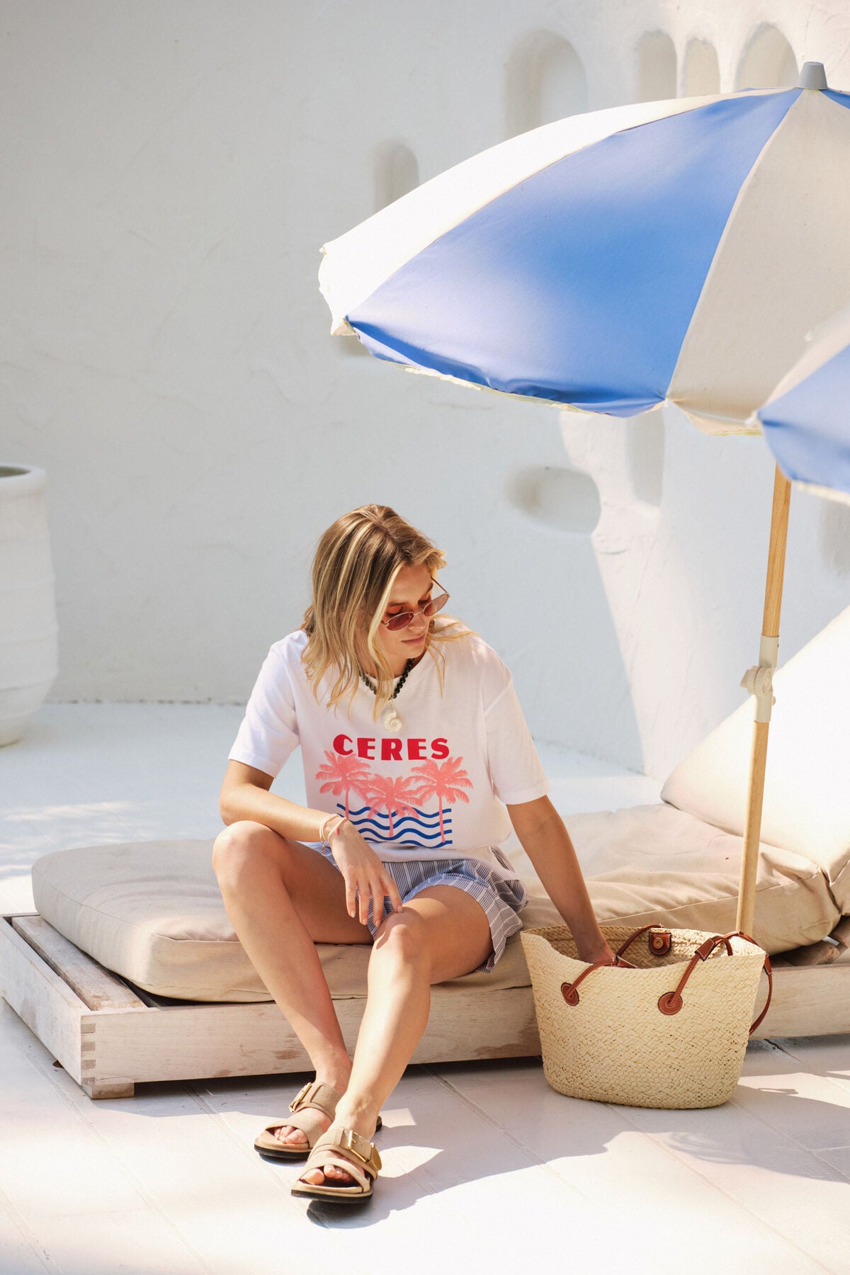 Stevie Slouchy Tee- Ceres Retro Palms