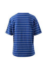 Stevie Slouchy Tee - Prussian Blue/Milk Stripe