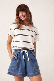 Darcy Relaxed Everyday Shorts - Washed Indigo